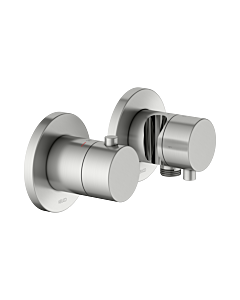 KEUCO Edition 400 kit de raccords thermostatiques 51553211221 pour 2 Verbraucher , avec raccord de tuyau et support de douche, finition inox