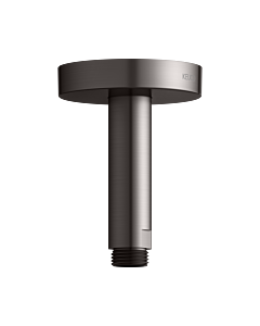 KEUCO Universal Brausearm 51689350100 Ausladung 100 mm, titanschwarz gebürstet, Deckenanschluss, Rosette rund