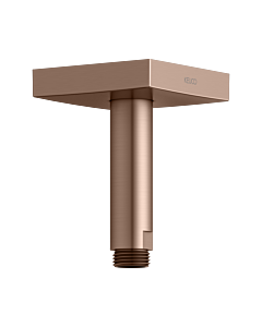 KEUCO Universal shower arm 53089290102 projection 100 mm, brushed rose gold, ceiling connection, square rosette