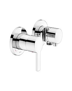 Keuco Plan Blue Brausearmatur 53951011221 chrom, für 2 Verbraucher, mit Wandanschlußbogen und Brausehalter