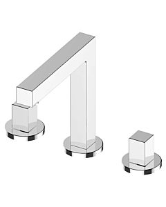 Keuco Edition 90 3-hole basin mixer 59015010000 projection 155mm, with pop-up waste, chrome-plated