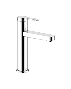 Keuco IXMO Flat Waschtischarmatur 59501013101 Ausladung 124mm, ohne Ablaufgarnitur, Rosette rund, verchromt