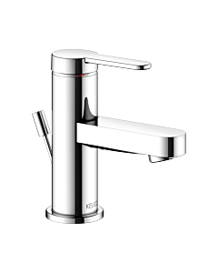 Keuco IXMO Flat single-lever basin mixer 59504013000 projection 89mm, with pop-up waste, chrome-plated