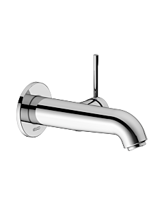 Keuco Ixmo single lever basin mixer 59516010201 projection 165 mm, chrome-plated, wall mounting, round rosette