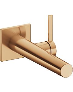 Keuco Ixmo Waschtisch-Einhebelmischer 59516032102 Ausladung 265mm, Bronze gebürstet, Wandmontage, eckige Rosette