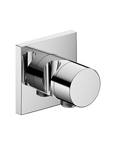 Keuco IXMO Pure shut-off valve 59541010202 chrome-plated, flush-mounted, square, hose connection/shower holder