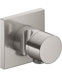Keuco IXMO Pure shut-off valve 59541050202 brushed nickel, flush-mounted installation, square, hose connection/shower holder