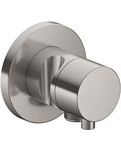 Keuco IXMO Comfort shut-off valve 59541071201 stainless steel finish, flush-mounted installation, round, hose connection/shower holder