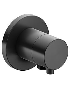 Keuco 59541131101 concealed shut-off valve, hose connection, handle Comfort , round, black chrome brushed