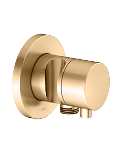 KEUCO IXMO trim kit 59541251201 brushed brass, concealed shut-off valve, round, hose connection/shower holder