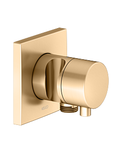 Kit de finition KEUCO IXMO 59541251202 laiton brossé, robinet d&#39;arrêt dissimulé, carré, raccord de tuyau/support de douche