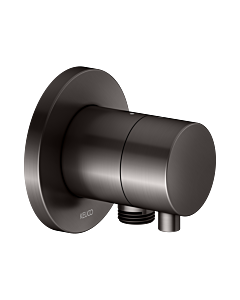 Kit de finition KEUCO IXMO 59541351101 robinet d&#39;arrêt dissimulé, rond, raccord de tuyau, pour 1 Verbraucher , noir titane brossé