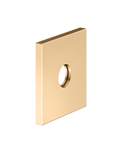 KEUCO IXMO Wandrosette 59545250092 eckig, Übergröße, für G 1/2 Unterputz-Anschlüsse, 10,5 x 10,5 cm, Messing gebürstet