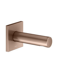 Bec de baignoire KEUCO IXMO 59545290002 saillie 130 mm, or rose brossé, rosace carrée