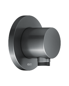 Keuco Ixmo Schlauchanschluss 59547130001 Schwarzchrom gebürstet, rund