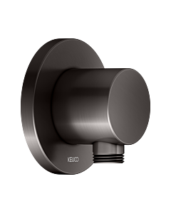 KEUCO IXMO hose connection 59547350001 titanium black brushed, rosette round