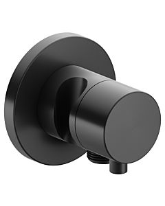 Keuco Comfort , support de douche, poignée match0, rond, chrome noir brossé