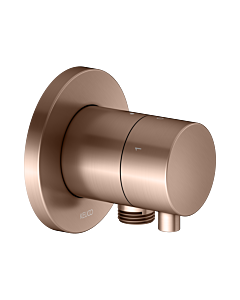 KEUCO IXMO final assembly set 59549291101 concealed 3-way shut-off and diverter valve, hose connection, handle Comfort , round, brushed rose gold