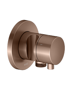 KEUCO IXMO final assembly set 59549291201 concealed 3-way shut-off and diverter valve, shower holder, round, brushed rose gold