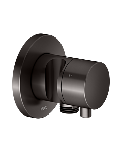 KEUCO IXMO final assembly set 59549351201 concealed 3-way shut-off and diverter valve, shower holder, round, brushed titanium black