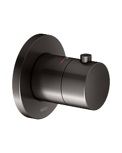 KEUCO IXMO Fertigmontageset 59553350001 Unterputz-Thermostat-Armatur, rund, titanschwarz gebürstet