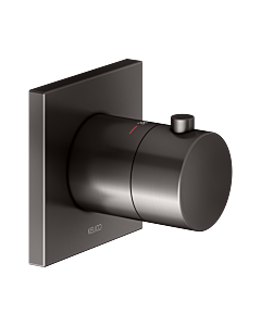 KEUCO IXMO Fertigmontageset 59553350002 Unterputz-Thermostat-Armatur, eckig, titanschwarz gebürstet