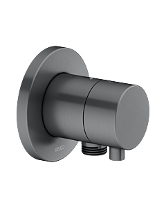 Keuco IXMO Comfort 2-way conversion 59556131101 flush-mounted installation, round, hose connection, brushed black chrome