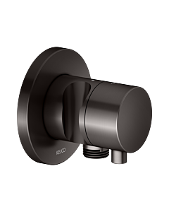 KEUCO IXMO final assembly set 59556351201 concealed 2-way diverter valve, round, hose connection/shower holder, brushed titanium black