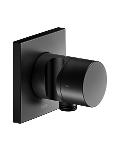 Keuco IXMO Pure Black Selection robinet d&#39;arrêt et inverseur 59557370202 support de douche encastré, poignée Pure, carré, noir mat