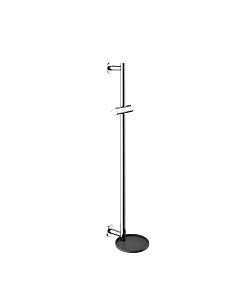 Keuco Brausestange 59585010911 verchromt/schwarzgrau, Wandstange 855mm, Rosetten eckig