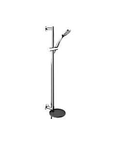 Keuco Ixmo Brause-Set 59587010911 chrom/schwarzgrau, mit Brause-Einhebelmischer, Rosette rund