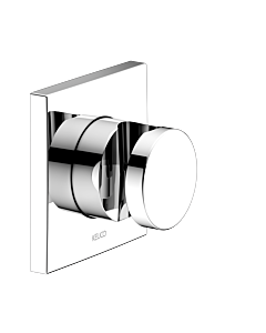 Keuco Support de douche mural Ixmo 59591010002 avec rosace carrée, utilisable à droite ou à gauche, chromé