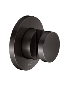 KEUCO IXMO wall shower holder 59591350001 titanium black brushed, round rosette, can be used on the right or left