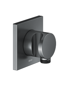 Keuco Raccord de tuyau Ixmo 59592130002 Chrome noir brossé, avec support de douche, carré