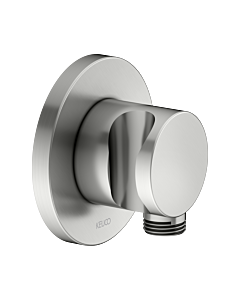 KEUCO IXMO Schlauchanschluss 59592210001 edelstahl-finish, mit Brausehalter, Rosette rund