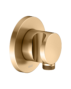 KEUCO IXMO hose connection 59592250001 brushed brass, with shower holder, rosette round