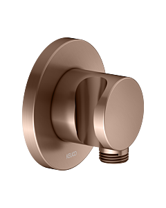 KEUCO IXMO Schlauchanschluss 59592290001 rotgold gebürstet, mit Brausehalter, Rosette rund