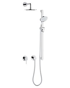 Keuco IXMO Brauseset 59604010001, chrom Einhebelmischer, 2 Verbraucher, runde Rosette