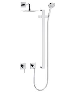 Keuco IXMO Brauseset 59604010002, chrom Einhebelmischer, 2 Verbraucher, eckige Rosette