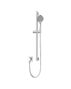 Keuco IXMO_solo shower set 2 59652010202 square, single-lever mixer with shower rail, chrome-plated