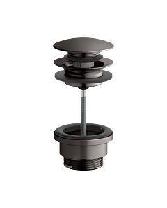 KEUCO Universal drain fitting 59902350000 for Waschtische with overflow opening, push-open, G 2000 2000 /4, titanium black brushed