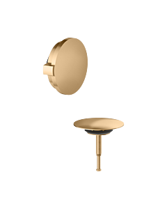 Keuco cover panel 59930250070 for drain and overflow fitting, tub, brushed brass