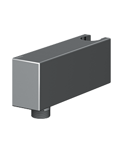 Keuco hose connection 59993130000 with wall bracket, for cast hose, black chrome brushed