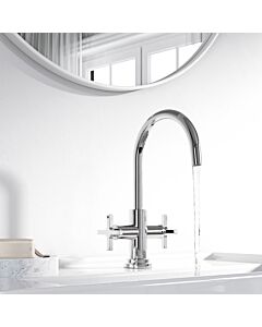 Kludi Nova Fonte garniture de vidange 201180520 match0, bec orientable / verrouillable, chromé