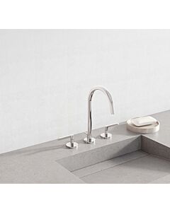 Kludi Nova Fonte Fertigmontageset 201430515 Waschtisch-Dreilocharmatur, mit Ablaufgarnitur, chrom