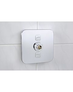 Kludi Push Fertigmontageset 389110538 Unterputz-Brause-Thermostatarmatur, eckig, chrom