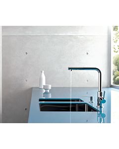 Kludi L-INE S Spültischarmatur 408510575 schwenkbar, herausziehbarer Auslauf