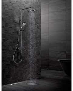 Kludi Logo thermostatic dual shower system 6809205-00 chrome, with head and hand shower