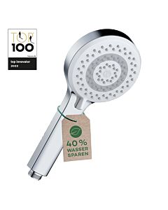 Kludi Dive S 3S shower head 6883005-00, 3 jet types, hand shower, shower head, chrome