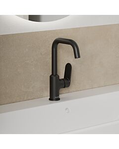 Kludi X1 washbasin mixer 320283975 side control, without waste set, matt black